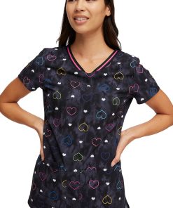 Heartsoul Women's Lovin Vibes Print Scrub Top 5 Heartsoul Women's Lovin Vibes Print Scrub Top -Silverts-shop 4 ck hs723 print 650