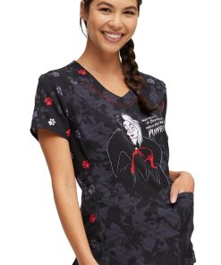 Heartsoul Women's Who Needs You Print Scrub Top -Silverts-shop 4 ck hs794 print 650