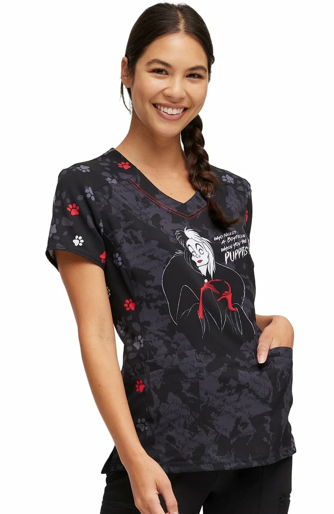 Heartsoul Women's Who Needs You Print Scrub Top - Image 4