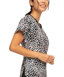 Heartsoul Clearance Women's Forever Wild At Heart Print Scrub Top -Silverts-shop 4 ck hs800 printclearance 650