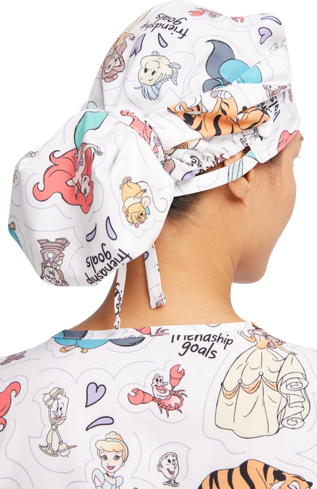 Cherokee Women's Friendship Goals Print Bouffant Scrub Hat - Image 4