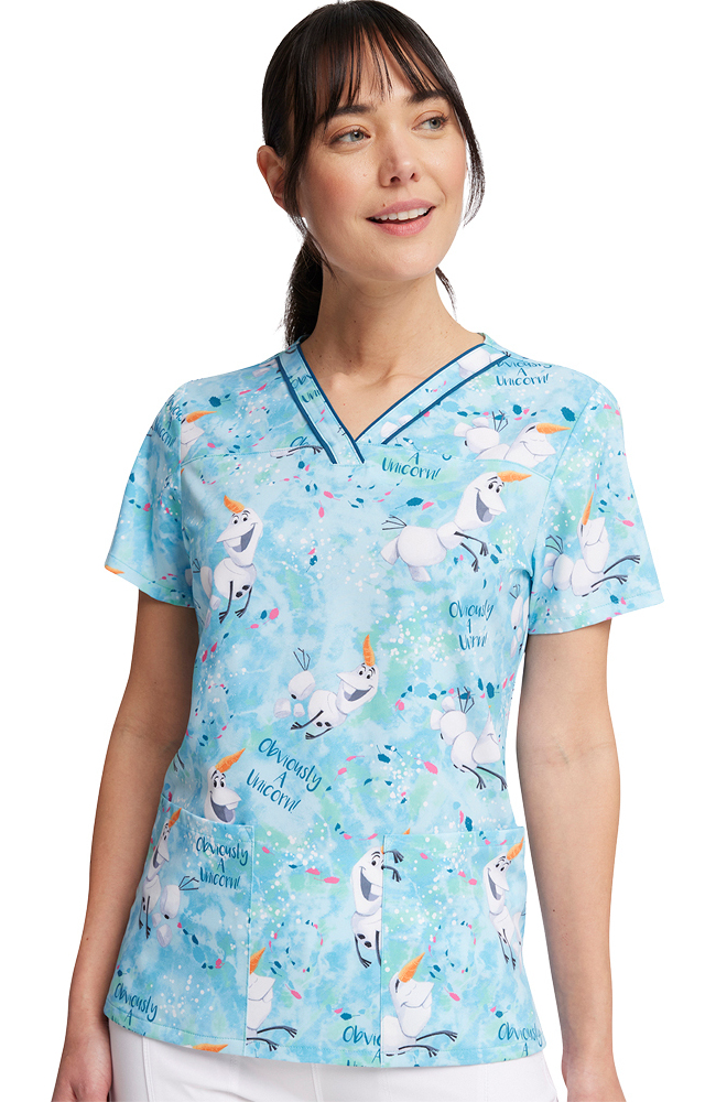 Women's Obviously A Unicorn Print Scrub Top Cherokee Women's Obviously A Unicorn Print Scrub Top -Silverts-shop 4 ck tf610 print 650