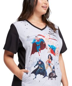 Cherokee Women's Super-Pets Print Scrub Top 5 Cherokee Women's Super-Pets Print Scrub Top -Silverts-shop 4 ck tf627 print 650 1
