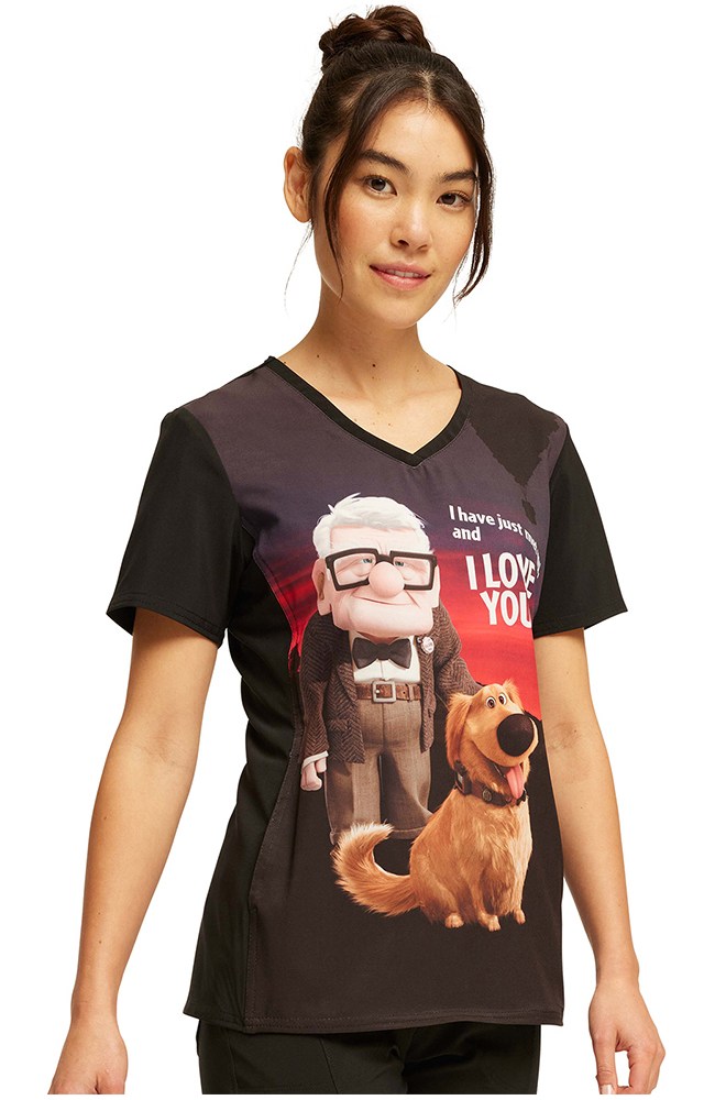 Women's Dug The Dog Print Scrub Top Cherokee Women's Dug The Dog Print Scrub Top -Silverts-shop 4 ck tf627 print 650