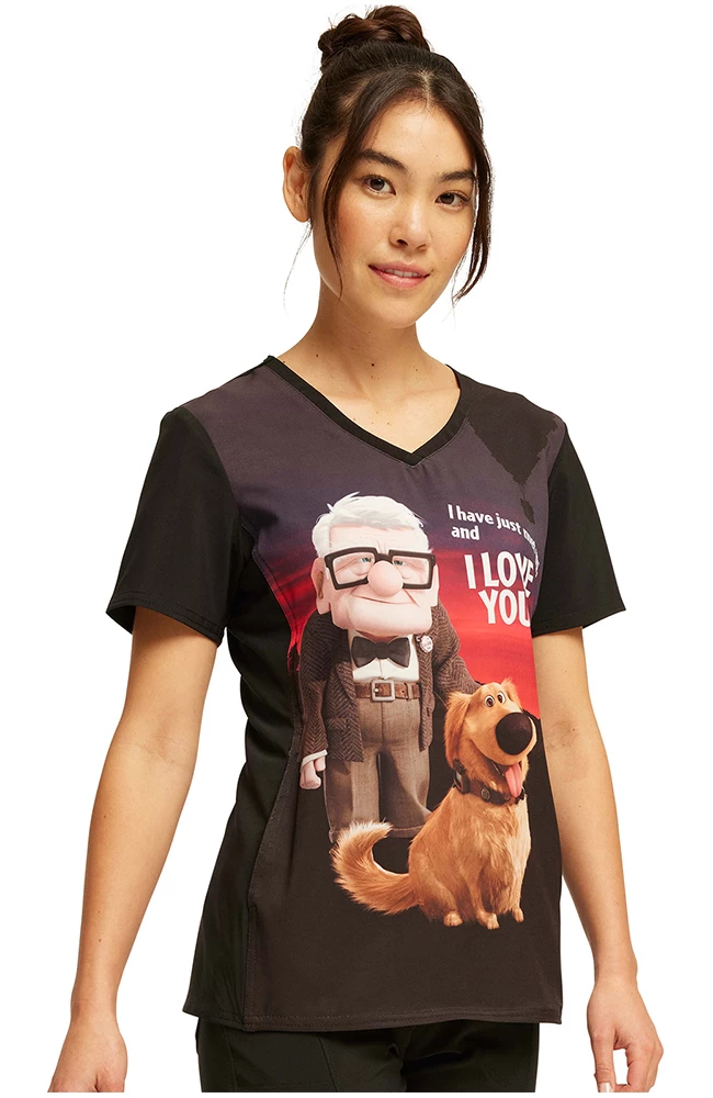 Cherokee Women's Dug The Dog Print Scrub Top - Image 4