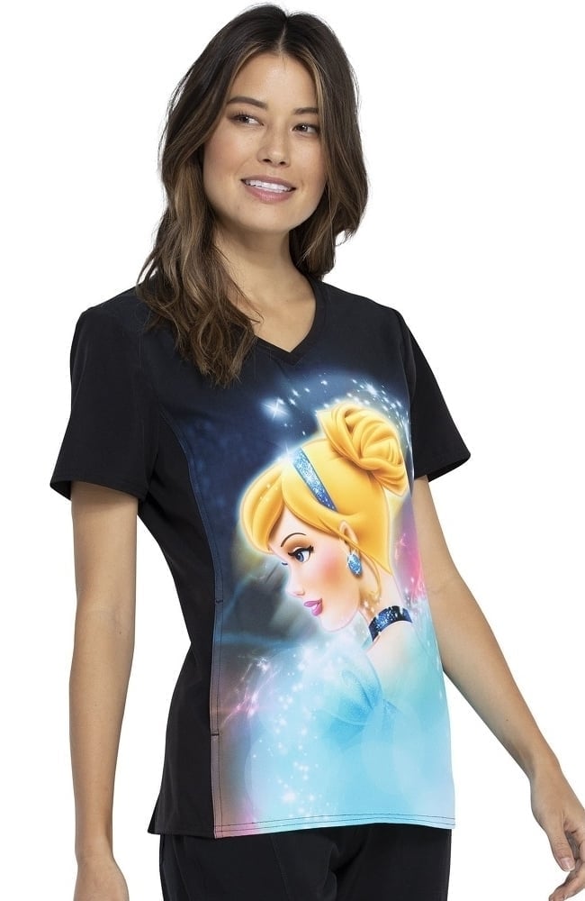 Clearance Women's Cinderella Dream Print Scrub Top Cherokee Clearance Women's Cinderella Dream Print Scrub Top -Silverts-shop 4 ck tf627 printclearance 650 2
