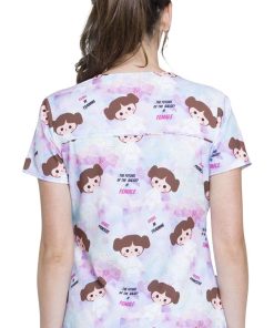 Cherokee Clearance Women's V-Neck Star Wars Print Scrub Top 5 Cherokee Clearance Women's V-Neck Star Wars Print Scrub Top -Silverts-shop 4 ck tf666 printclearance 650 2