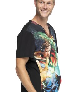 Cherokee Clearance Men's Doctor Strange Print Scrub Top -Silverts-shop 4 ck tf700 printclearance 650 4