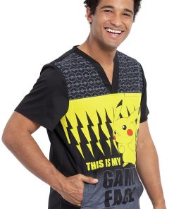 Cherokee Clearance Men's Game Face Print Scrub Top 5 Cherokee Clearance Men's Game Face Print Scrub Top -Silverts-shop 4 ck tf704 printclearance 650