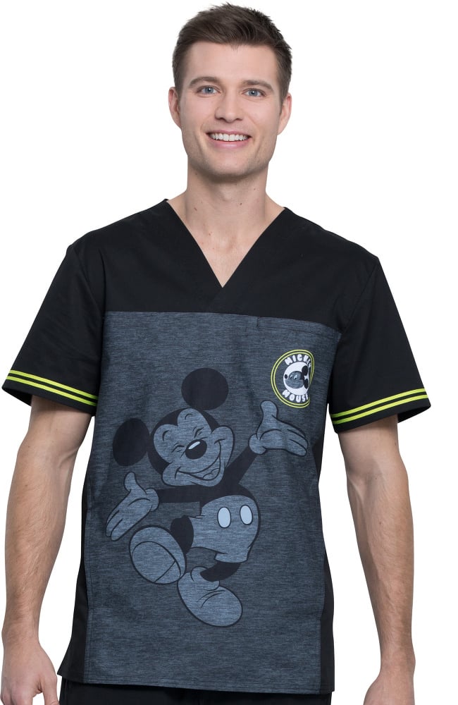 Cherokee Clearance Men's V-Neck Be Yourself Print Scrub Top 6 Cherokee Clearance Men's V-Neck Be Yourself Print Scrub Top - Image 4