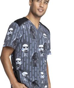 Cherokee Clearance Men's Chibi Empire Print Scrub Top -Silverts-shop 4 ck tf713 printclearance 650