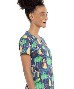Cherokee Clearance Women's Woodland Stroll Print Scrub Top -Silverts-shop 4 ck tf732 printclearance 650