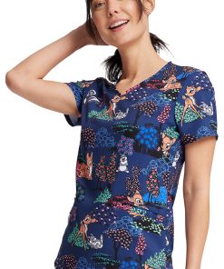 Cherokee Women's Meadow Frolic Print Scrub Top -Silverts-shop 4 ck tf737 print 650 1