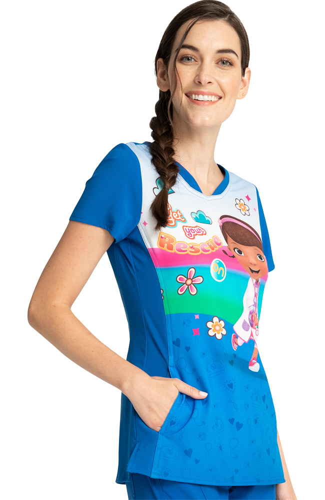 Clearance Women's To The Rescue Print Scrub Top Cherokee Clearance Women's To The Rescue Print Scrub Top -Silverts-shop 4 ck tf749 printclearance 650