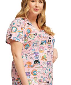 Cherokee Women's Supercute Stickers Print Scrub Top 5 Cherokee Women's Supercute Stickers Print Scrub Top -Silverts-shop 4 ck tf776 print 650 1