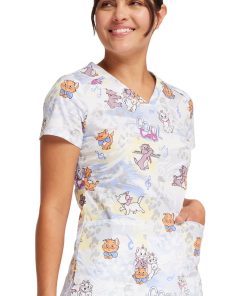 Cherokee Women's Hip Cats Print Scrub Top 5 Cherokee Women's Hip Cats Print Scrub Top -Silverts-shop 4 ck tf776 print 650