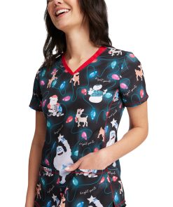 Cherokee Women's Bright Spirits Print Scrub Top 5 Cherokee Women's Bright Spirits Print Scrub Top -Silverts-shop 4 ck tf784 print 650