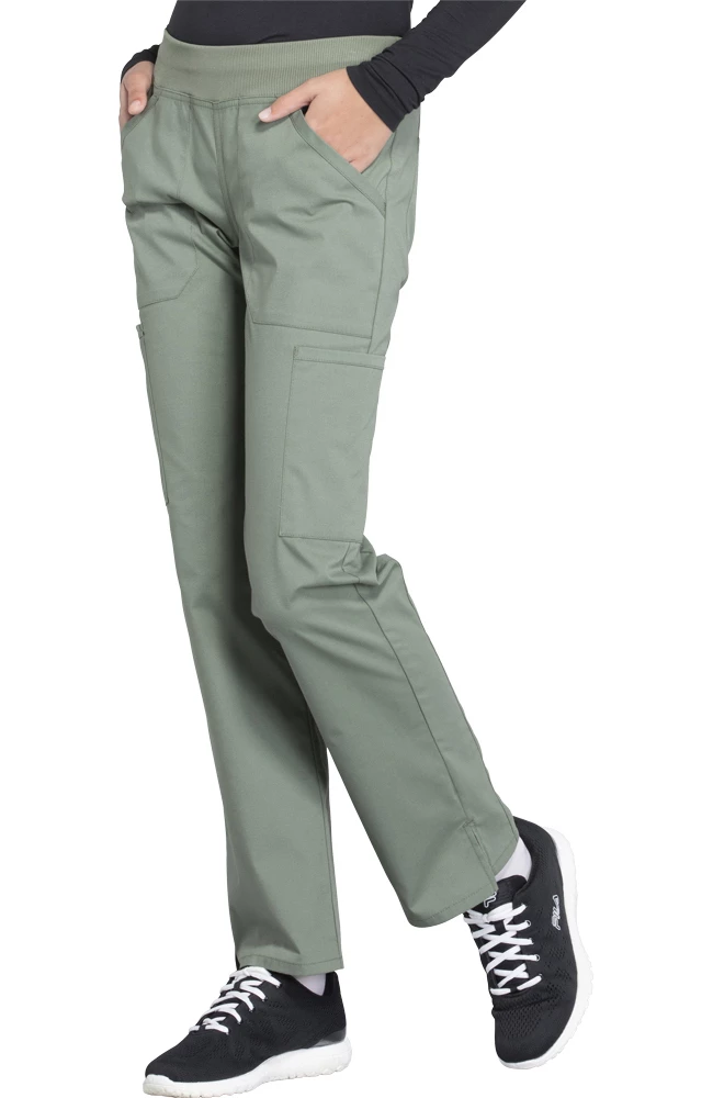 Cherokee Workwear Clearance Women's Elastic Waistband Pull On Cargo Scrub Pant - Image 4