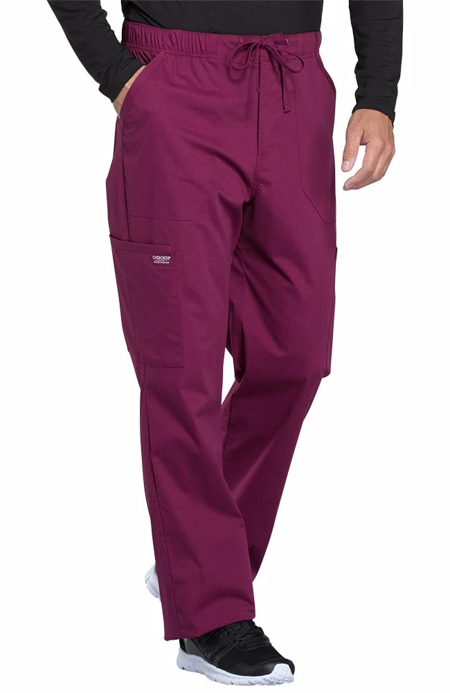Cherokee Workwear Clearance Men's Zip Fly Drawstring Scrub Pant - Image 4