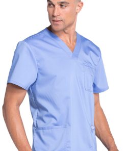 Cherokee Workwear Clearance Men's V-Neck Utility Solid Scrub Top -Silverts-shop 4 ck ww670 clearance 650