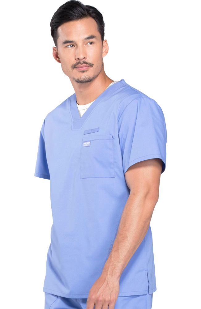 Cherokee Workwear Clearance Men's V-Neck Solid Scrub Top 6 Cherokee Workwear Clearance Men's V-Neck Solid Scrub Top - Image 4