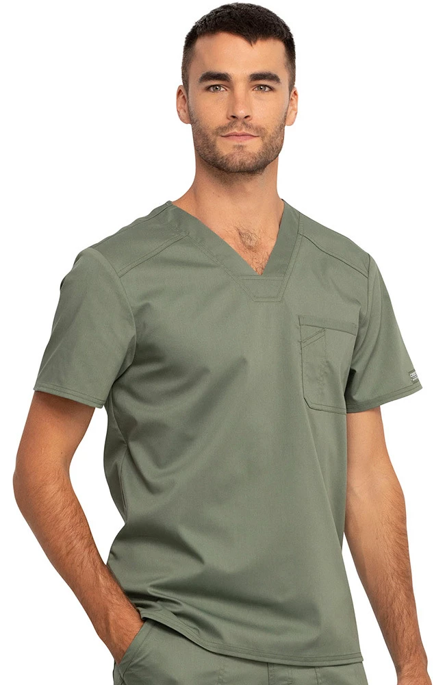Cherokee Workwear Clearance Men's V-Neck Solid Scrub Top - Image 4