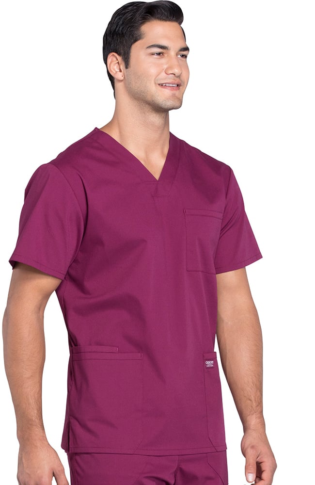 Clearance Men's V-Neck Utility Solid Scrub Top Cherokee Workwear Clearance Men's V-Neck Utility Solid Scrub Top -Silverts-shop 4 ck ww695 clearance 650