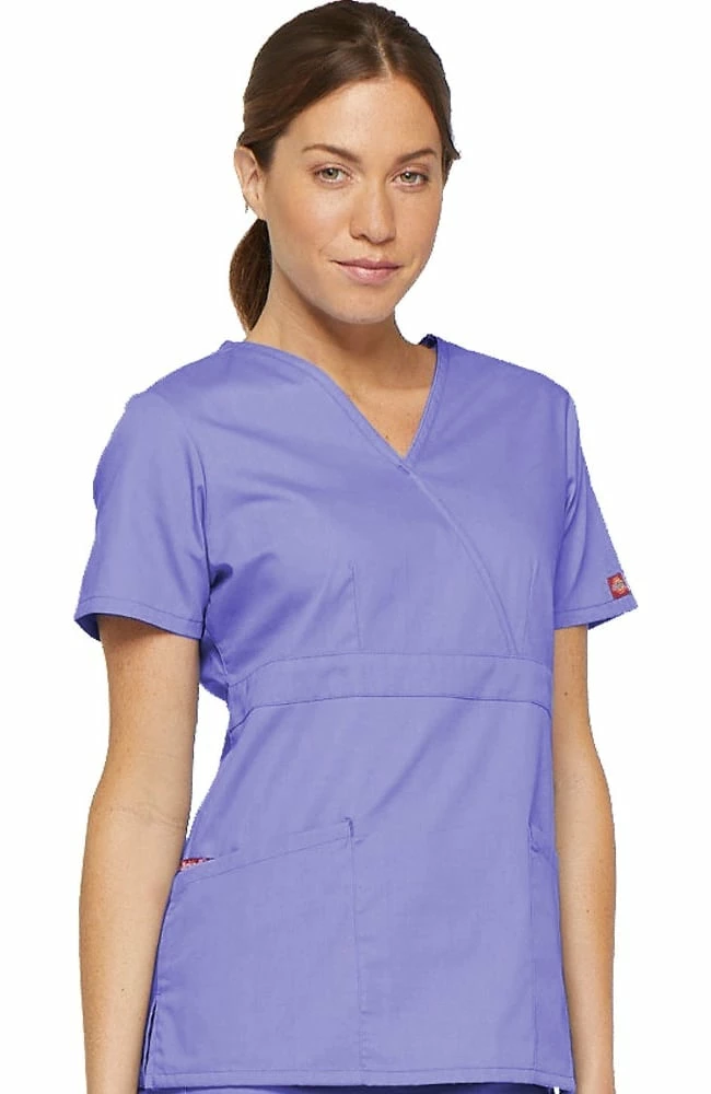 Dickies Women's Mock Wrap Top & Drawstring Pant Scrub Set - Image 4