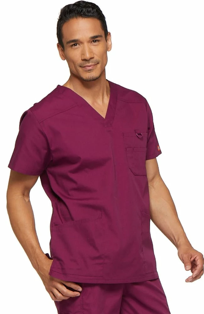 Dickies Clearance Men's V-Neck Solid Scrub Top - Image 4