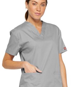 Dickies Clearance Women's V-Neck Solid Scrub Top 5 Dickies Clearance Women's V-Neck Solid Scrub Top -Silverts-shop 4 di 86706 clearance 650