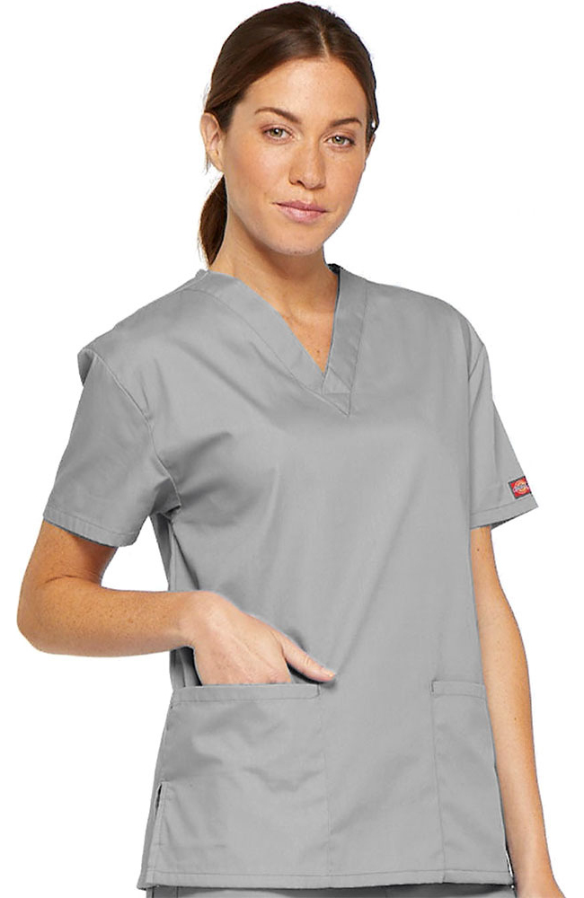 Clearance Women's V-Neck Solid Scrub Top Dickies Clearance Women's V-Neck Solid Scrub Top -Silverts-shop 4 di 86706 clearance 650