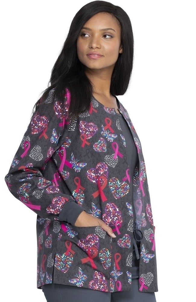 Clearance Women's Snap Front Speck-Tacular Love Print Scrub Jacket Dickies Clearance Women's Snap Front Speck-Tacular Love Print Scrub Jacket -Silverts-shop 4 di dk301 printclearance 650