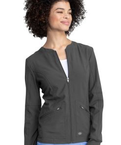 Dickies Clearance Women's Warm Up Solid Scrub Jacket -Silverts-shop 4 di dk311 clearance 650