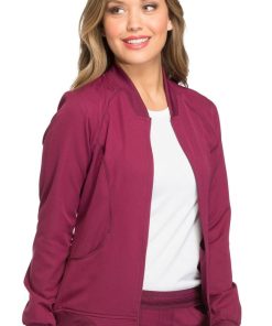 Dickies Clearance Women's Zip Front Warm-Up Solid Scrub Jacket -Silverts-shop 4 di dk330 clearance 650