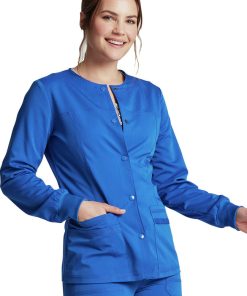 Dickies Women's Snap Front Solid Scrub Jacket 5 Dickies Women's Snap Front Solid Scrub Jacket -Silverts-shop 4 di dk380 650