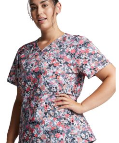 Dickies Clearance Women's Daisy Duty Print Scrub Top -Silverts-shop 4 di dk616 printclearance 650