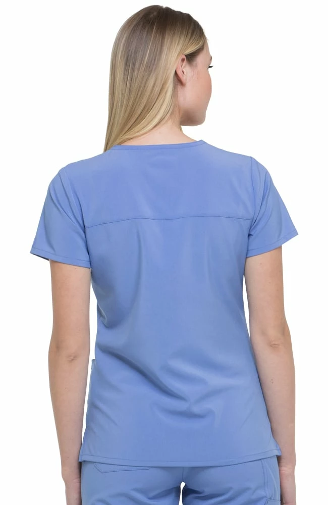 Dickies Women's Mock Wrap Solid Scrub Top - Image 4