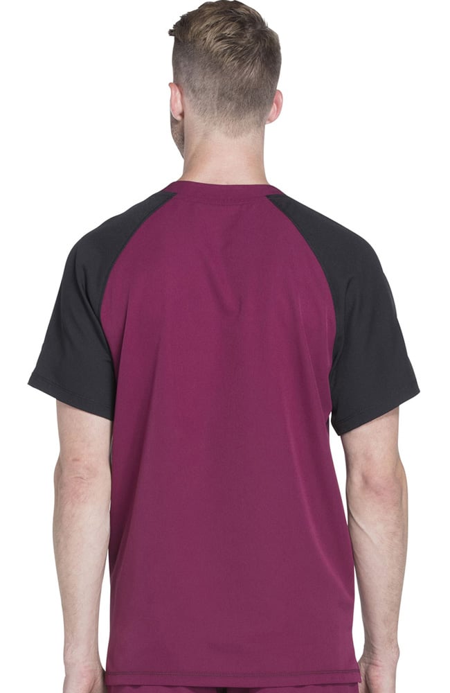 Dickies Clearance Men's Crew Neck Colorblock Raglan Sleeve Solid Scrub Top 6 Dickies Clearance Men's Crew Neck Colorblock Raglan Sleeve Solid Scrub Top - Image 4