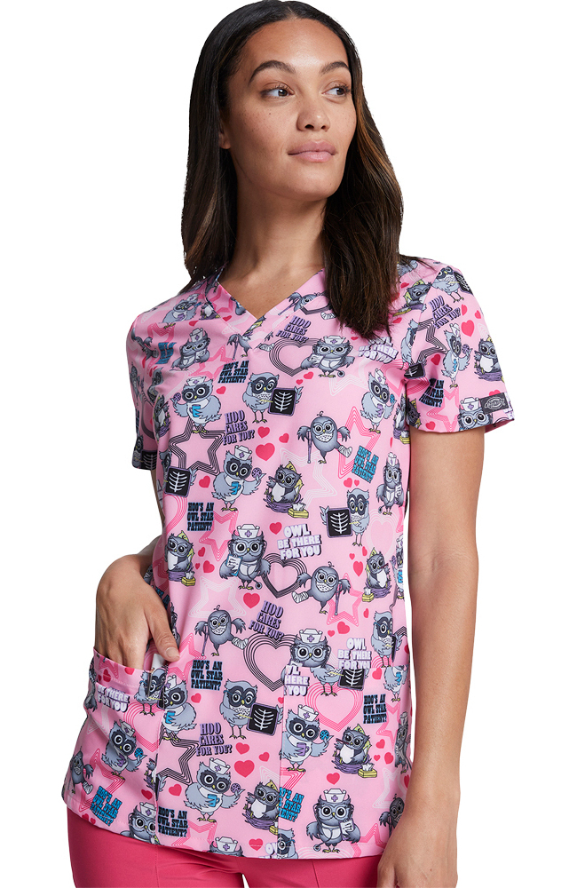 Clearance Women's Hoo Cares For You Print Scrub Top Dickies Clearance Women's Hoo Cares For You Print Scrub Top -Silverts-shop 4 di dk717 printclearance 650 1