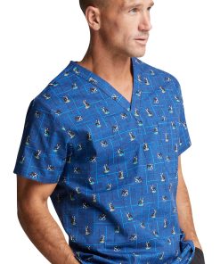Dickies Clearance Men's Doggone Cool Print Scrub Top -Silverts-shop 4 di dk725 printclearance 650