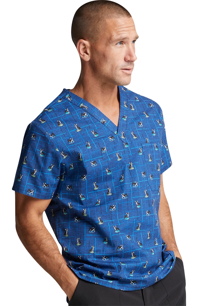Dickies Clearance Men's Doggone Cool Print Scrub Top - Image 4