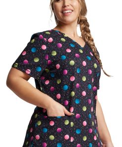 Dickies Women's V-Neck Dot's Poppin' Print Scrub Top 5 Dickies Women's V-Neck Dot's Poppin' Print Scrub Top -Silverts-shop 4 di dk731 print 650