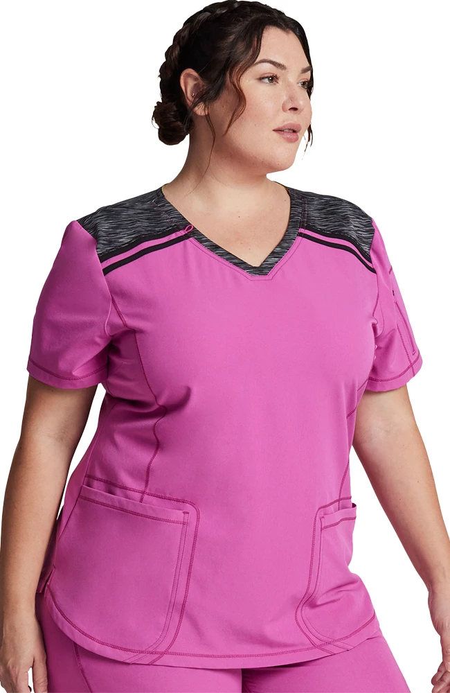 Dickies Clearance Women's V-Neck Solid Scrub Top - Image 4
