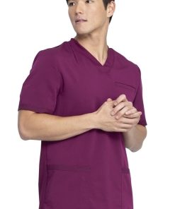 Dickies Men's Knitted Panel Solid Scrub Top -Silverts-shop 4 di dk845 650