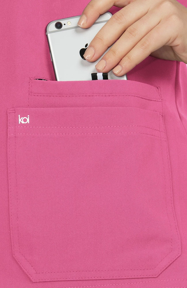 Koi Clearance Women's Hustle & Heart Solid Scrub Top - Image 4