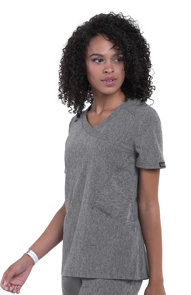 Koi Clearance Women's Charlotte Solid Scrub Top - Image 4