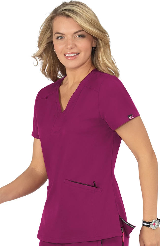 Koi Women's Velocity Solid Scrub Top - Image 4
