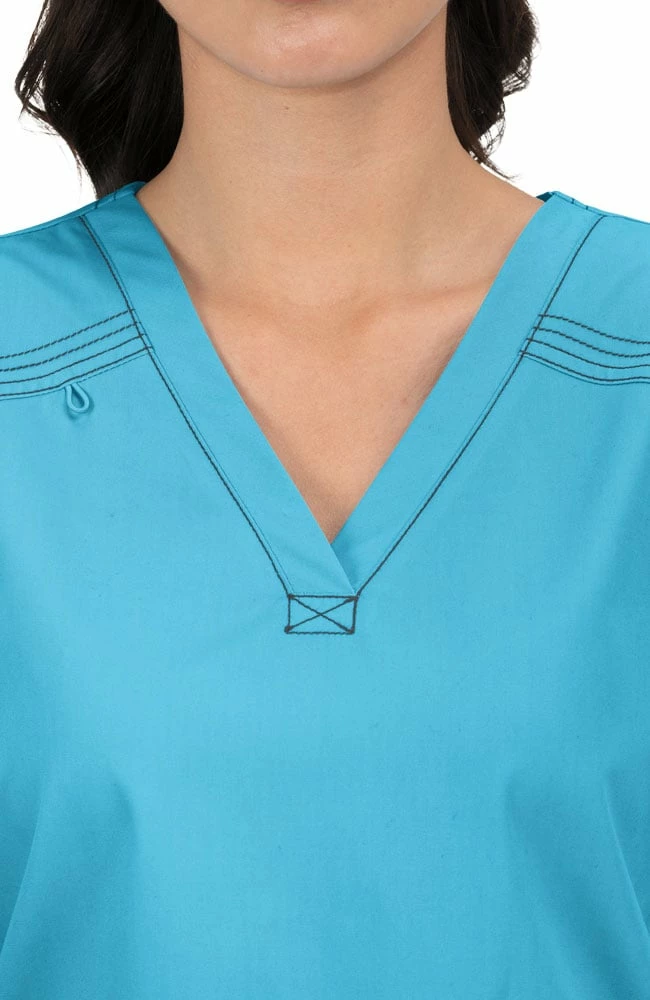 Koi Clearance Women's Kyra V-Neck Solid Scrub Top - Image 4