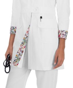 Koi Women's Geneva With Contrast 35¾" Lab Coat -Silverts-shop 4 ko 408 650