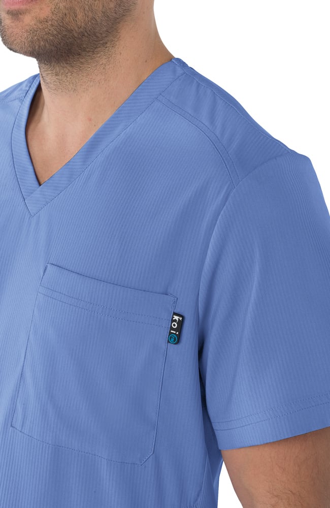 Koi Clearance Men's Force V-Neck Solid Scrub Top 6 Koi Clearance Men's Force V-Neck Solid Scrub Top - Image 4